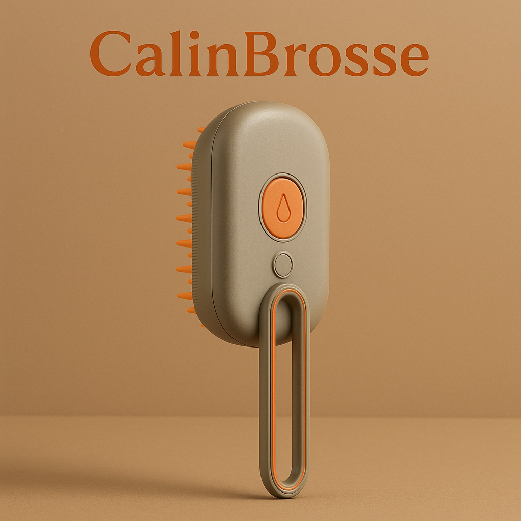CalinBrosse – Brosse vapeur douce 3-en-1 pour animaux de compagnie