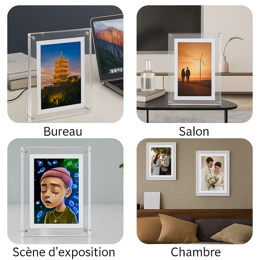 Cadre Cristal – Le cadre photo numérique élégant pour immortaliser vos souvenirs familiaux