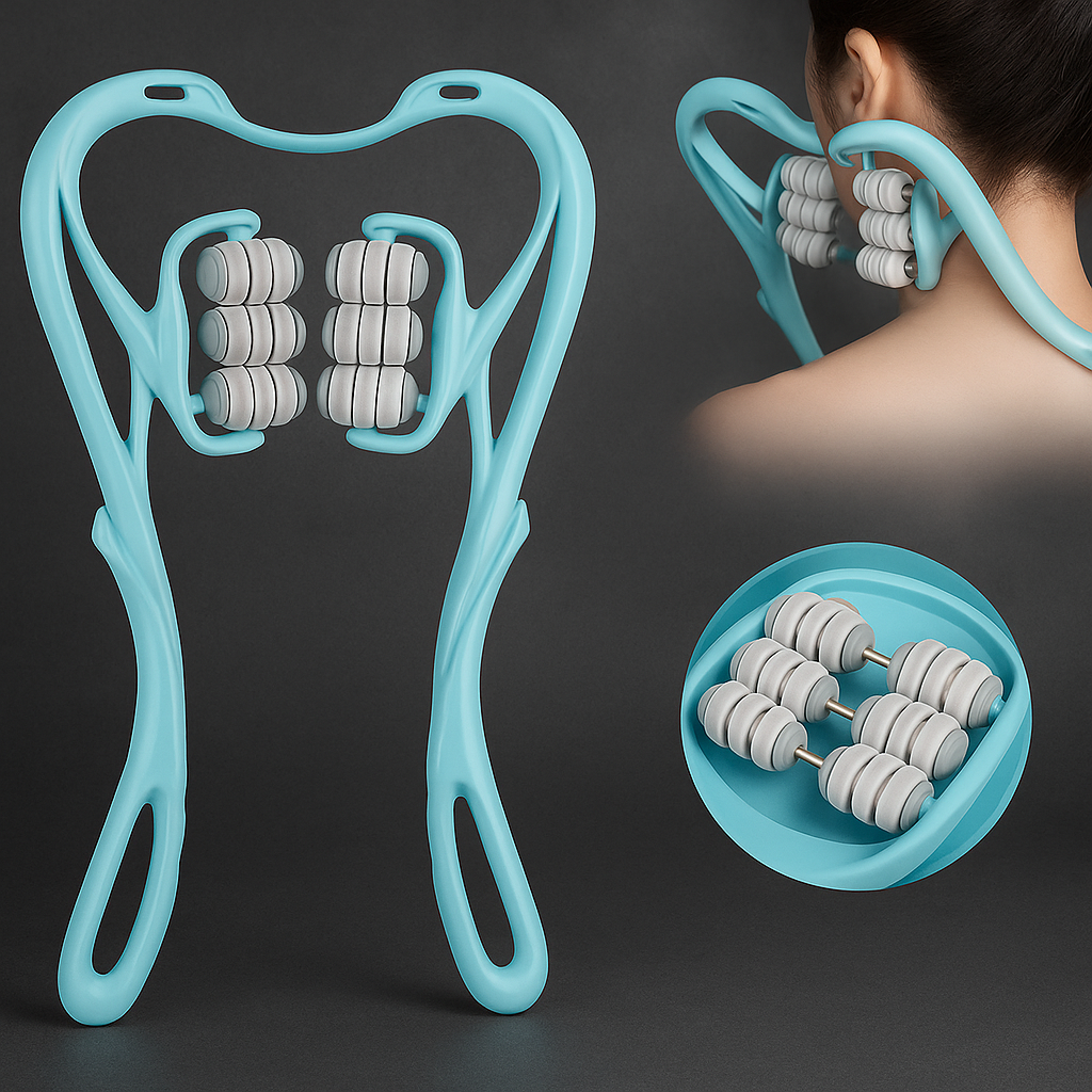 ZenRoues – Masseur cervical manuel multifonction à six roulettes